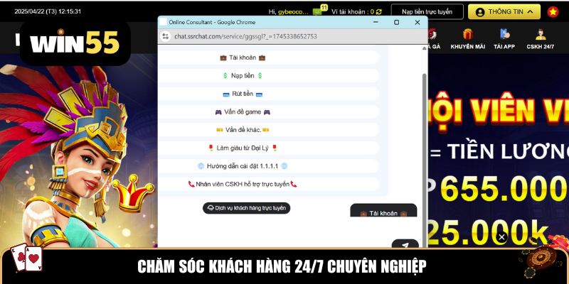 Chăm sóc khách hàng 24/7 chuyên nghiệp