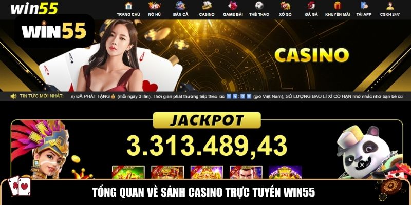 Tổng quan về sảnh casino trực tuyến Win55
