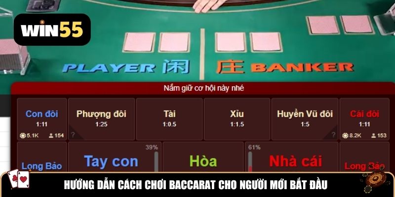 Hướng dẫn cách chơi Baccarat cho người mới học
