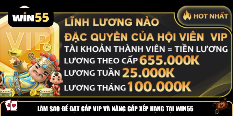 Làm sao để đạt cấp VIP và nâng cấp xếp hạng tại Win55
