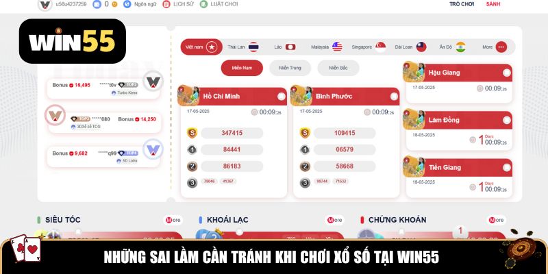 Những sai lầm cần tránh khi chơi xổ số tại Win55